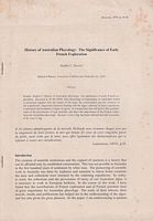 HISTORY OF AUSTRALIAN PHYCOLOGY: The Significance of Early French Exploration [in Brunonia]