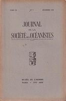 JOURNAL DE LA SOCIETE DES OCEANISTES - Tome VII / No. 7