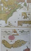 2 "Hempel" reprints:  Carte de la Nouvelle France /  Carte de Curaçao
